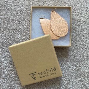 Copper Leather Earrings